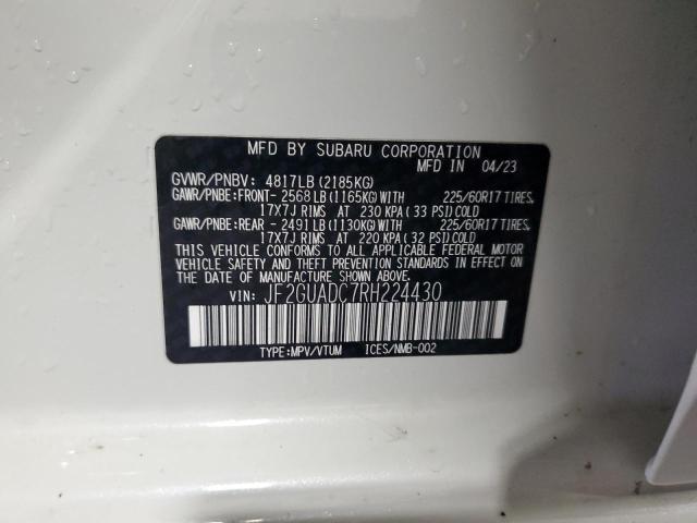 2024 SUBARU CROSSTREK - JF2GUADC7RH224430