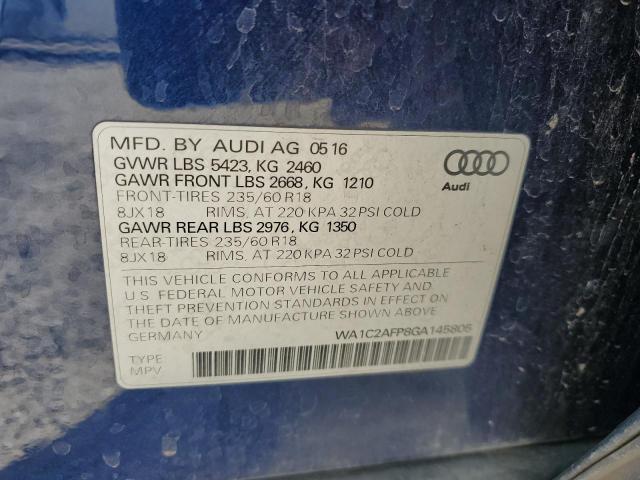 2016 AUDI Q5 PREMIUM - WA1C2AFP8GA145805