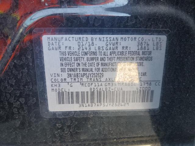 2018 NISSAN SENTRA S 3N1AB7AP5JY252629