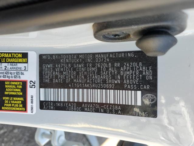 2024 TOYOTA CAMRY SE N - 4T1G11AK5RU250692