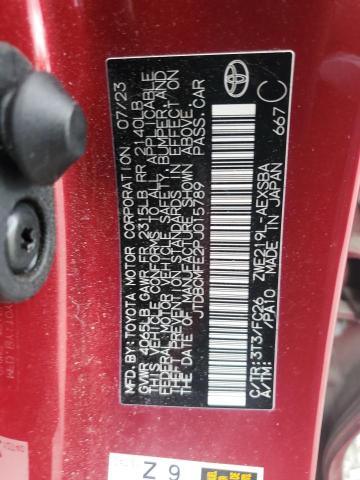 2023 TOYOTA COROLLA LE - JTDBCMFE2PJ015789