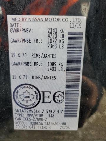 2020 NISSAN ROGUE S 5N1AT2MV5LC759237