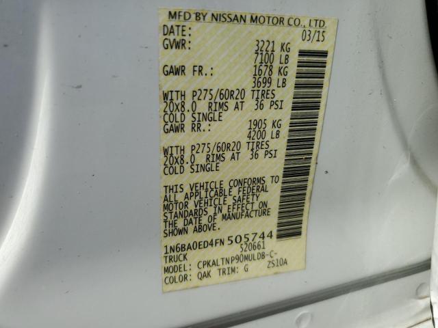 2015 NISSAN TITAN S 1N6BA0ED4FN505744