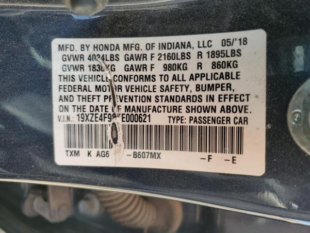 2019 HONDA INSIGHT TO 19XZE4F98KE000621