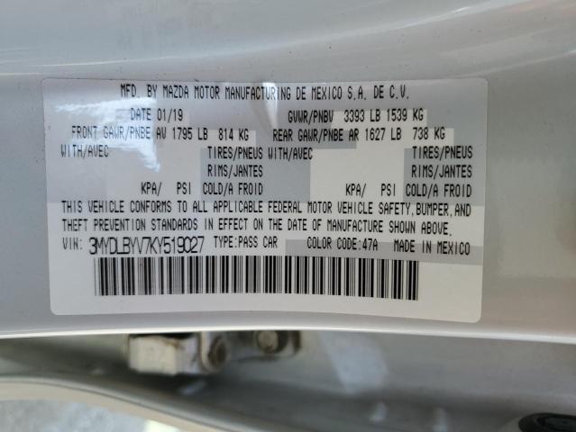 2019 TOYOTA YARIS L - 3MYDLBYV7KY519027