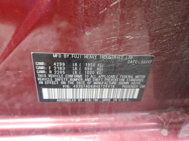 2017 SUBARU IMPREZA PR 4S3GTAD68H3726418