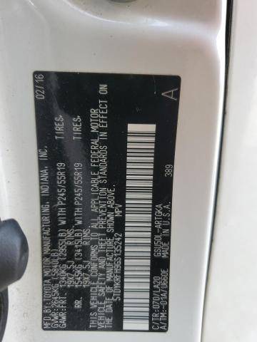 2016 TOYOTA HIGHLANDER - 5TDYKRFH9GS135242