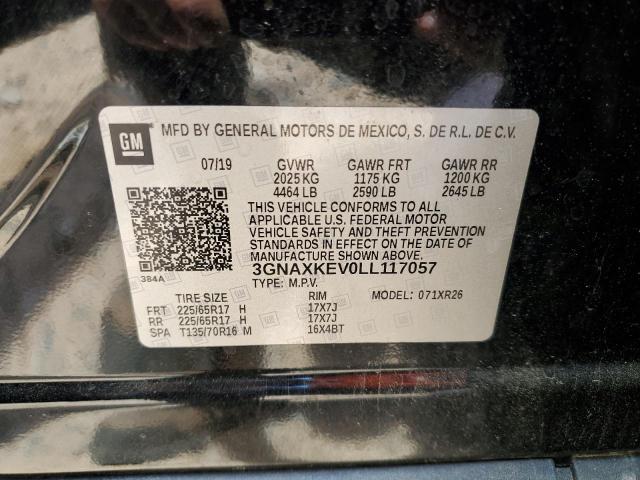 2020 CHEVROLET EQUINOX LT - 3GNAXKEV0LL117057