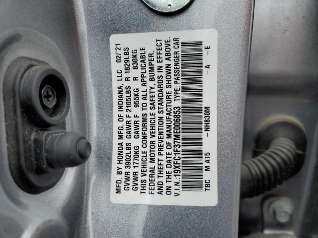 2021 HONDA CIVIC EX - 19XFC1F37ME006853