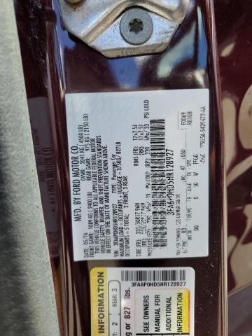 2017 FORD FUSION SE - 3FA6P0HD5HR128927