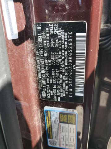 2019 KIA SORENTO L - 5XYPGDA39KG526876