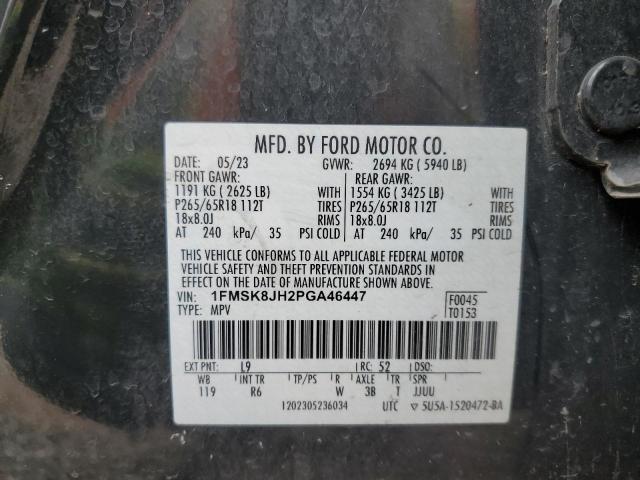 2023 FORD EXPLORER T - 1FMSK8JH2PGA46447