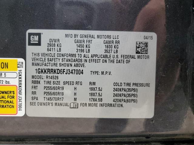2015 GMC ACADIA SLT 1GKKRRKD6FJ347004