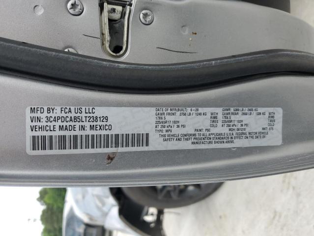 2020 DODGE JOURNEY SE - 3C4PDCAB5LT238129