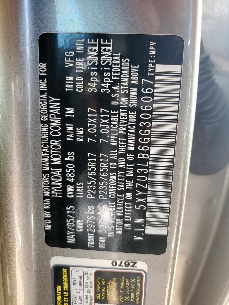 2016 HYUNDAI SANTA FE S - 5XYZU3LB6GG306067