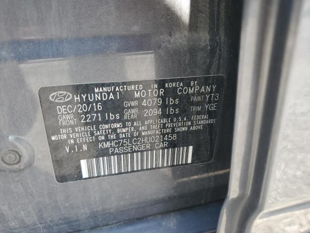 2017 HYUNDAI IONIQ SEL - KMHC75LC2HU021458