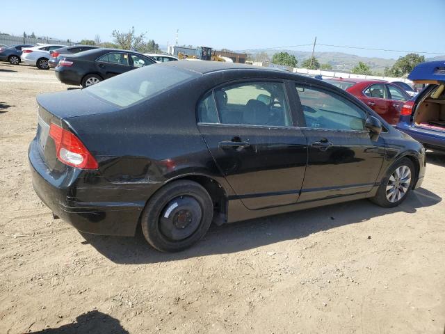 HONDA CIVIC EX 2009 black  gas 19XFA16849E047448 photo #4