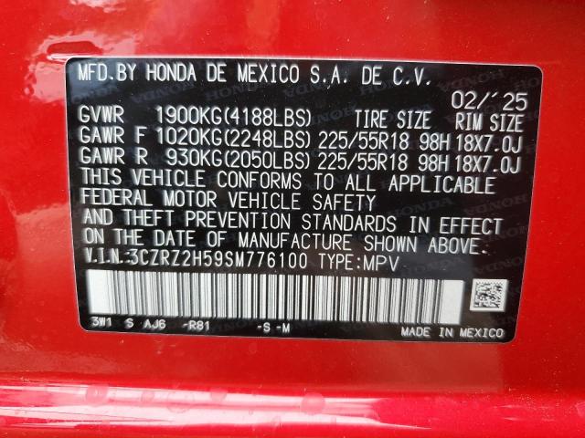 2025 HONDA HR-V SPORT - 3CZRZ2H59SM776100