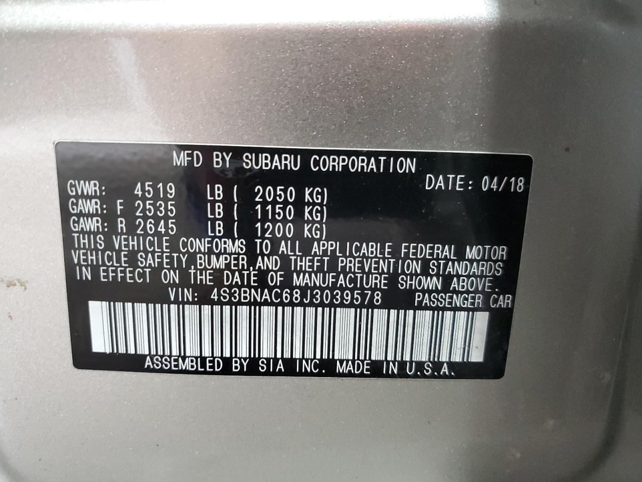 SUBARU LEGACY 2.5I PREMIUM