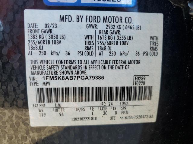 2023 FORD EXPLORER P - 1FM5K8AB7PGA79386