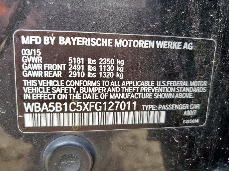 2015 BMW 535 I WBA5B1C5XFG127011