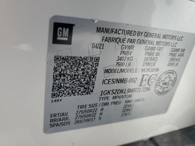 2021 GMC YUKON DENA - 1GKS2DKL9MR317296