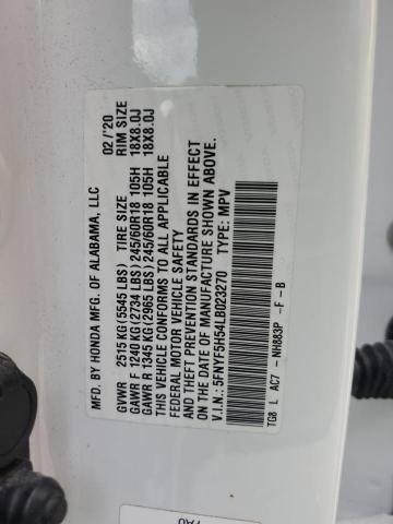 2020 HONDA PILOT EXL - 5FNYF5H54LB023270