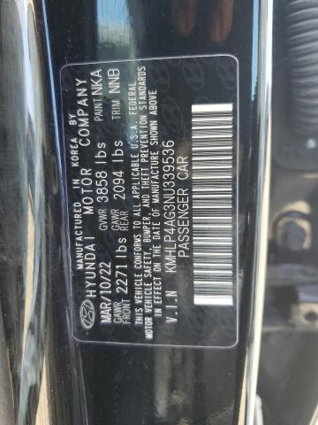2022 HYUNDAI ELANTRA LI KMHLP4AG3NU339536