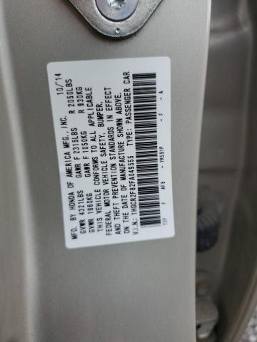 2015 HONDA ACCORD EXL 1HGCR2F82FA049555
