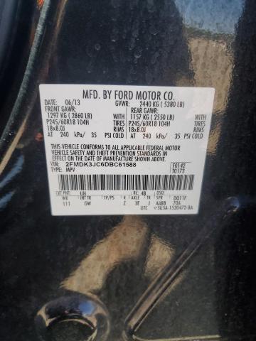 2013 FORD EDGE SEL - 2FMDK3JC6DBC61588