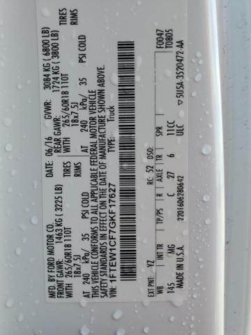 2016 FORD F150 SUPER - 1FTEW1CF7GKF17627