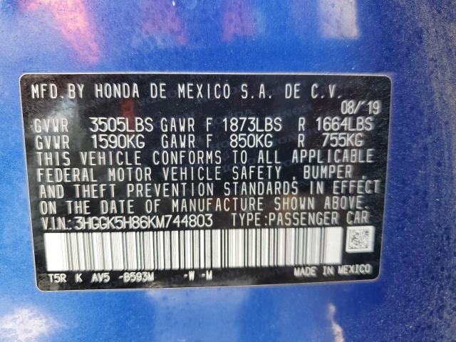 2019 HONDA FIT EX - 3HGGK5H86KM744803