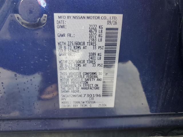 2017 NISSAN ROGUE SV - 5N1AT2MV5HC730196