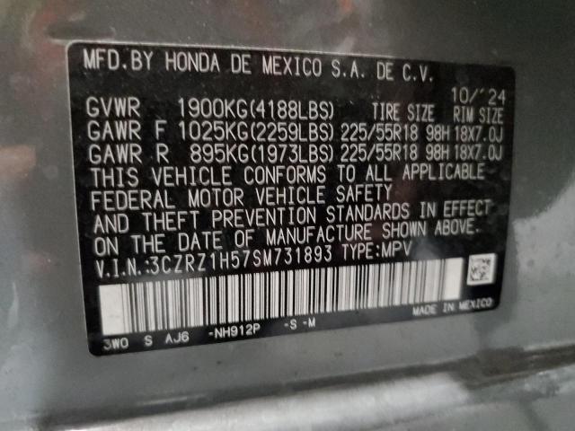 2025 HONDA HR-V SPORT 3CZRZ1H57SM731893