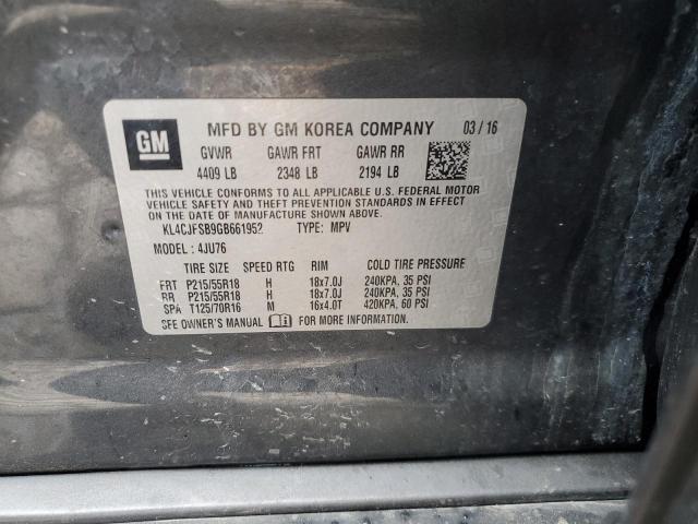 2016 BUICK ENCORE CON KL4CJFSB9GB661952
