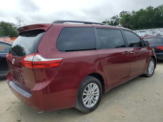 TOYOTA SIENNA XLE 2015 red sports v gas 5TDYK3DC4FS643881 photo #4