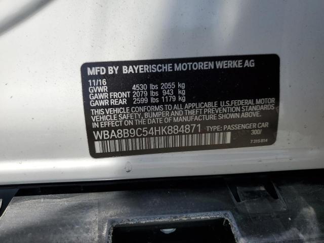 2017 BMW 330 I WBA8B9C54HK884871