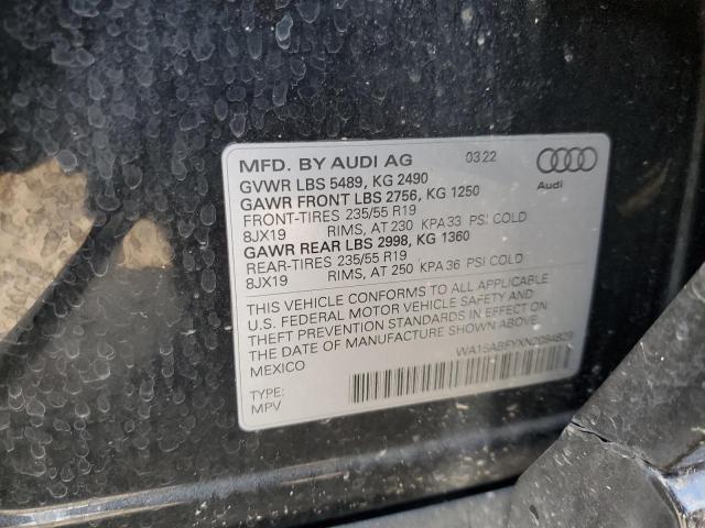 2022 AUDI Q5 SPORTBA WA15ABFYXN2084829