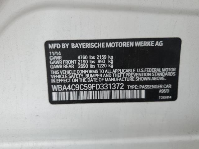 2015 BMW 428 XI GRA WBA4C9C59FD331372