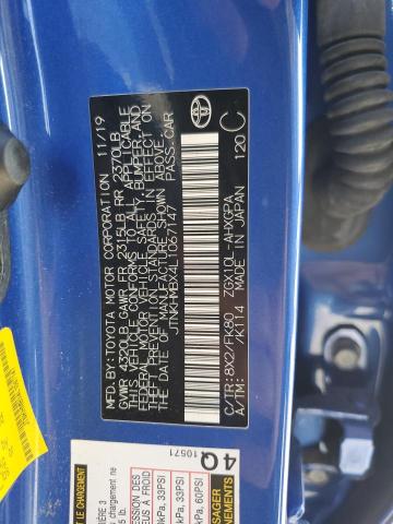 2020 TOYOTA C-HR XLE JTNKHMBX4L1067147