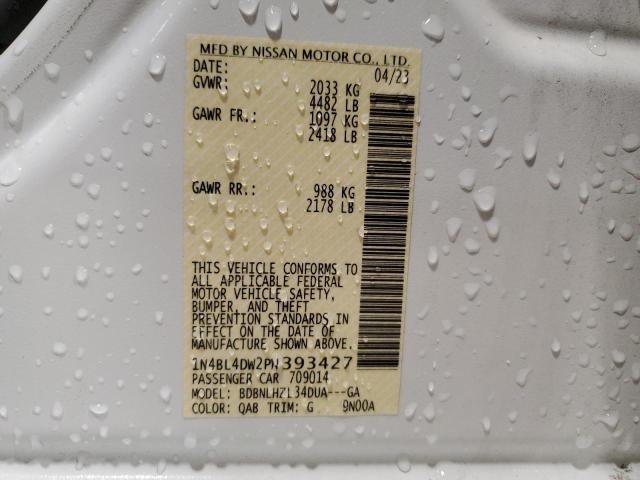 2023 NISSAN ALTIMA SV 1N4BL4DW2PN393427