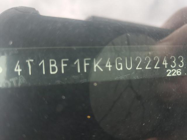 2016 TOYOTA CAMRY LE - 4T1BF1FK4GU222433