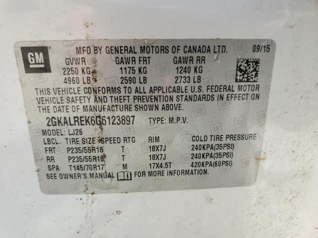 2016 GMC TERRAIN DE 2GKALREK6G6123897