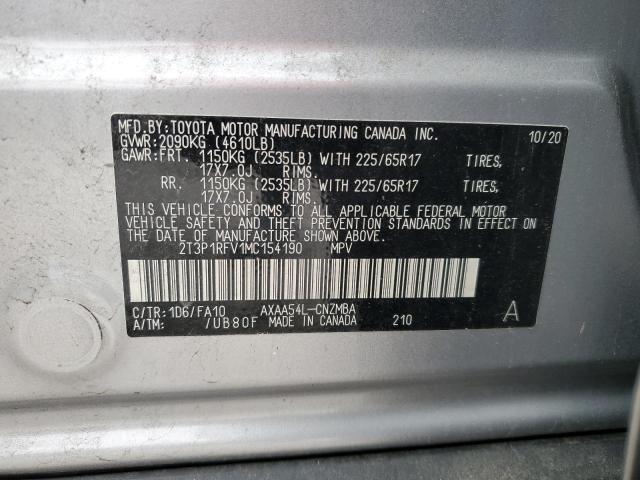 2021 TOYOTA RAV4 XLE - 2T3P1RFV1MC154190