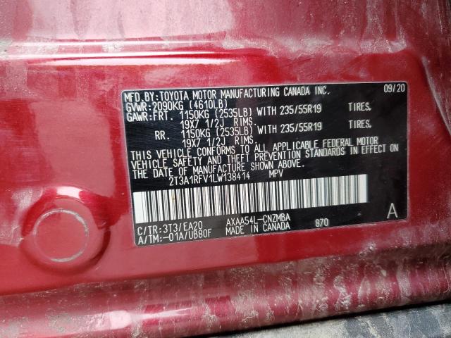2020 TOYOTA RAV4 XLE P - 2T3A1RFV1LW138414
