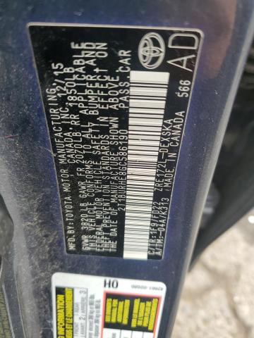 2016 TOYOTA COROLLA L - 2T1BURHE8GC586190