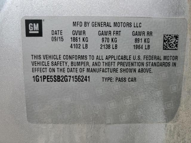 2016 CHEVROLET CRUZE LIMI 1G1PE5SB2G7156241