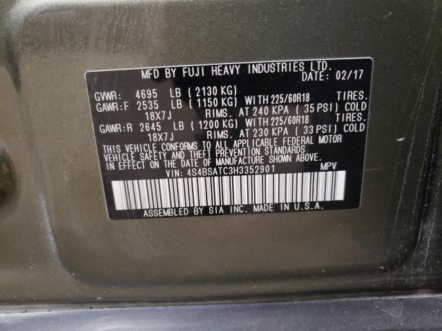 2017 SUBARU OUTBACK TO - 4S4BSATC3H3352901