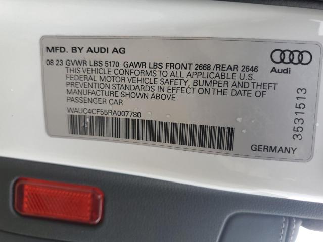 2024 AUDI S5 PREMIUM WAUC4CF55RA007780