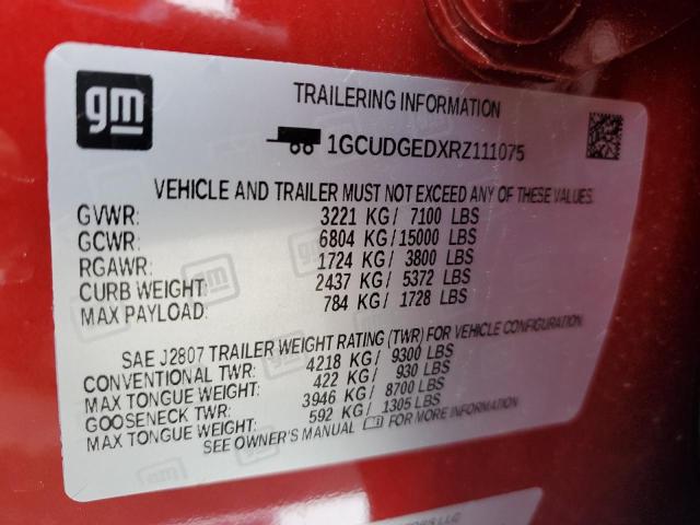 2024 CHEVROLET SILVERADO - 1GCUDGEDXRZ111075